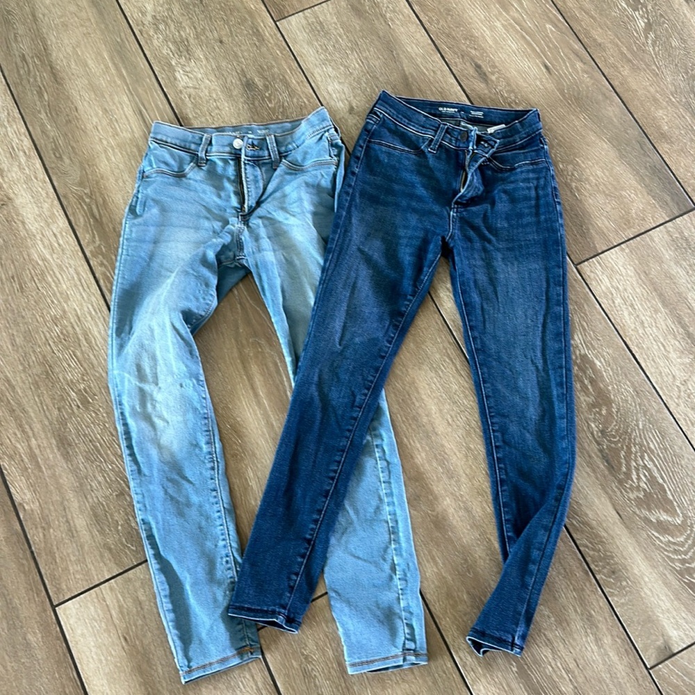 2 pairs of girls old navy jeggings size 14